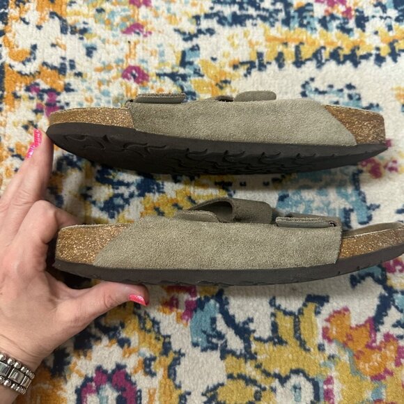 Birkenstock Arizona Sandals Womens Size 38 US 7 Leather Double Buckle Hippie - Picture 3 of 8
